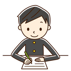 勉強　男子生徒　