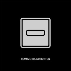 white remove round button vector icon on black background. modern flat remove round button from ui concept vector sign symbol can be use for web, mobile and logo.