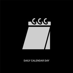 white daily calendar day 14 vector icon on black background. modern flat daily calendar day 14 from ui concept vector sign symbol can be use for web, mobile and logo.