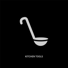 white kitchen tools vector icon on black background. modern flat kitchen tools from tools and utensils concept vector sign symbol can be use for web, mobile and logo.