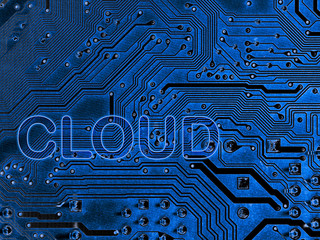 Abstract,close up of Mainboard Electronic computer background.  (cloud storage)   cloud ,storage
