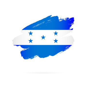 Honduran flag. Vector illustration on a white background.