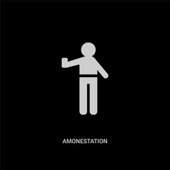 white amonestation vector icon on black background. modern flat amonestation from sports and competition concept vector sign symbol can be use for web, mobile and logo.