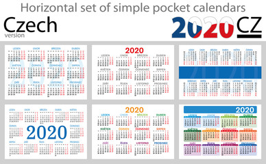 Czech set of pocket calendars for 2020