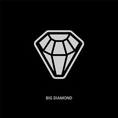 white big diamond vector icon on black background. modern flat big diamond from shapes concept vector sign symbol can be use for web, mobile and logo.