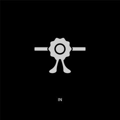 Obraz premium white in vector icon on black background. modern flat in from people concept vector sign symbol can be use for web, mobile and logo.