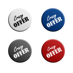 CRAZY OFFER - PROMOTION LABEL - STICKER