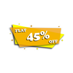 FLAT 45% OFF - PROMOTION LABEL - STICKER