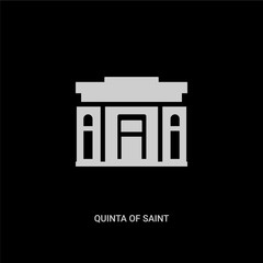 white quinta of saint peter of alexandria vector icon on black background. modern flat quinta of saint peter alexandria from monuments concept vector sign symbol can be use for web, mobile and logo.