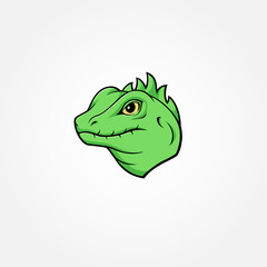 Lizard colorful mascot logo design isolated