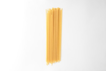 raw spaghetti pasta in colorful background