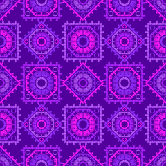 Ethnic boho seamless pattern. Lace. Embroidery on fabric. Patchwork texture. Weaving. Traditional ornament. Tribal pattern. Folk motif. Can be used for wallpaper, textile, wrapping, web. 