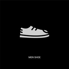 white men shoe vector icon on black background. modern flat men shoe from fashion concept vector sign symbol can be use for web, mobile and logo.