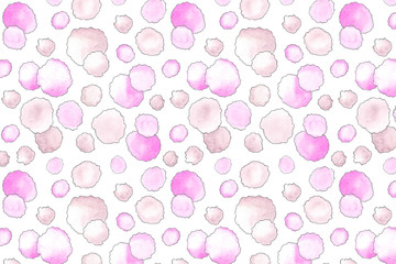 Watercolor abstract pattern with snowbals. Hand painting Watercolor. Seamless pattern for fabric, paper and other printing and web projects.