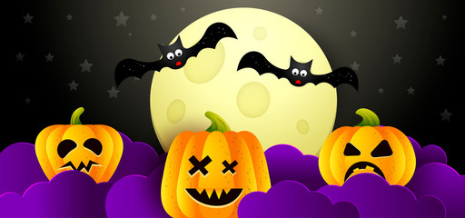 Vector illustration background Halloween 31 october holiday