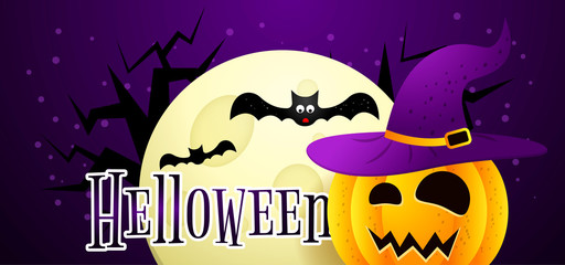 Vector illustration background Halloween 31 october holiday