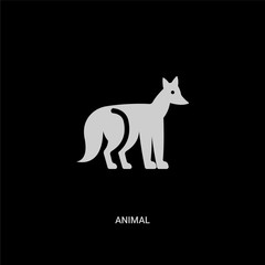 white animal vector icon on black background. modern flat animal from animals concept vector sign symbol can be use for web, mobile and logo.