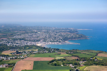 Aerial view of ISaint quay portrieux in Brittany, France