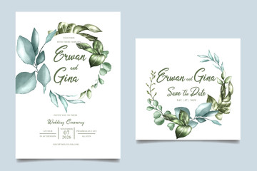 beautiful wedding invitation template card design