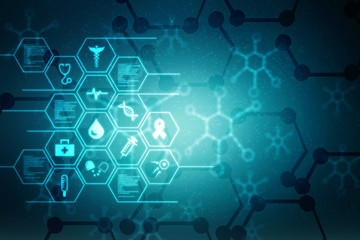 2D illustration medical structure background