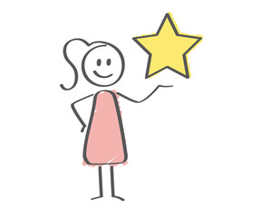 Frau mit Symbol - Stern