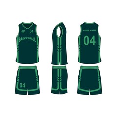 Basketball jersey set template collection.