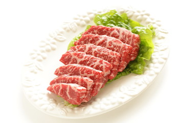 Freshness sliced beef for Korean food image