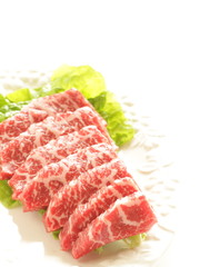 raw meat on a plate