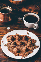 Homemade chocolate truffles