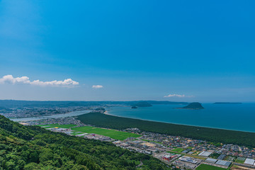 Fototapeta premium 海が見える街並み