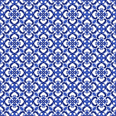Azulejos portuguese traditional ornamental tile