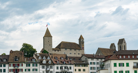skyline of the castle and historic old town of Rapperswil