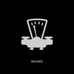 white balance vector icon on black background. modern flat balance from digital economy concept vector sign symbol can be use for web, mobile and logo.