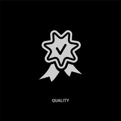 white quality vector icon on black background. modern flat quality from customer service concept vector sign symbol can be use for web, mobile and logo.