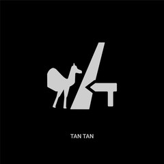 white tan tan vector icon on black background. modern flat tan from culture concept vector sign symbol can be use for web, mobile and logo.