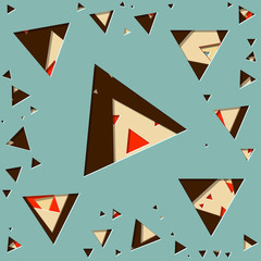 Abstract Generative Art color distributed triangle holes background illustration