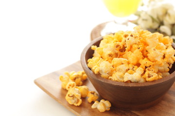 Cheese pop corn for snack food image