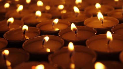 Lots of candles with shallow depth.