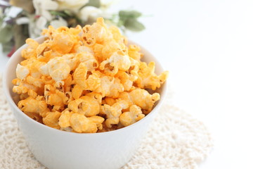 Cheese pop corn for snack food image