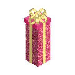 Gift box icon isolated on white background.