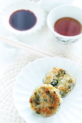Chinese food, leek dumpling gyoza for Yum Cha 