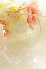 Elegance flower and ribbon for background image