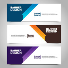 Vector abstract geometric design banner web template.