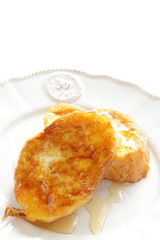 Homemade honey French toast  for comfort food image