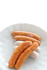 assorted sausage on dish 
