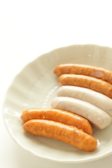 assorted sausage on dish 