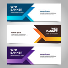 Vector abstract geometric design banner web template.