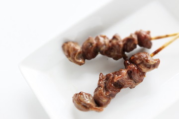 Japanese food, grilled gizzard Yakitori