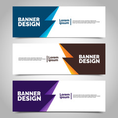 Vector abstract geometric design banner web template.