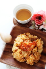 Korean food, Kimchi and chicken fried rice